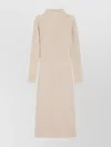 Max Mara Cashmere And Wool Fitted Midi Dress In Brown