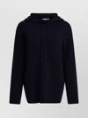 Max Mara Wool And Cashmere Hooded Sweater Knitwear Blue In Blue