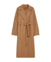 Max Mara Cashmere And Wool Lace Coat In Brown