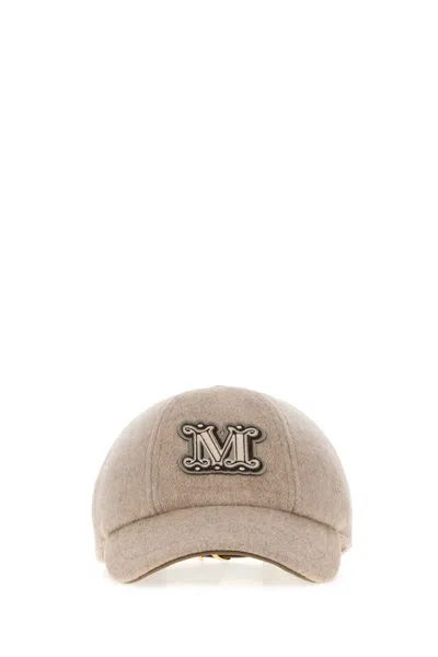 Max Mara Cashmere Baseball Cap In Beige O Tan
