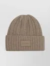 Max Mara Cashmere Beanie Featuring Folded Cuff In Brown