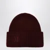 Max Mara Cashmere Beanie In Raspberry In Burgundy