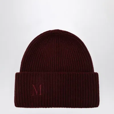 Max Mara Cashmere Beanie In Raspberry In Burgundy