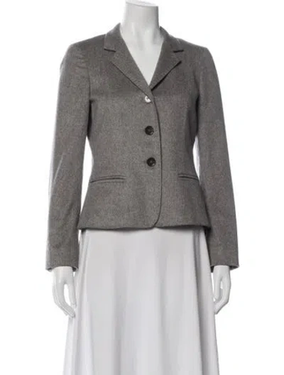 Pre-owned Max Mara Cashmere Blazer In Gray