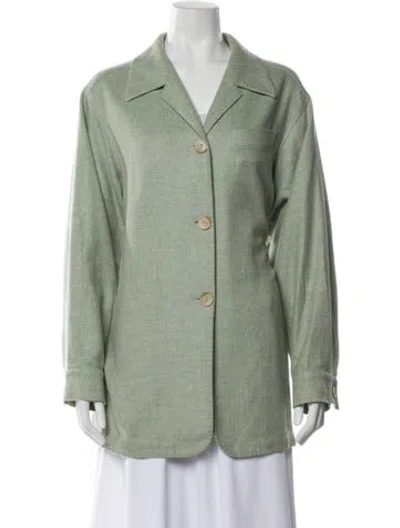 Pre-owned Max Mara Cashmere Blazer In Green