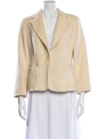 Pre-owned Max Mara Cashmere Blazer In Yellow