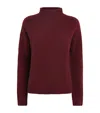Max Mara Cashmere-blend High-neck Sweater In Burgundy
