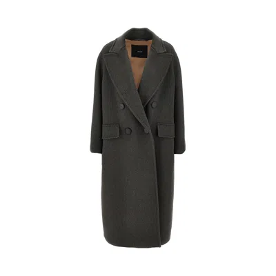 Max Mara Cashmere-blend Oversized Coat In Gray