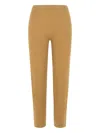 Max Mara Seamless Elastic Waistband Cashmere Blend Trousers In Brown