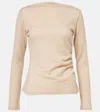 Max Mara Cashmere-blend Top In Beige