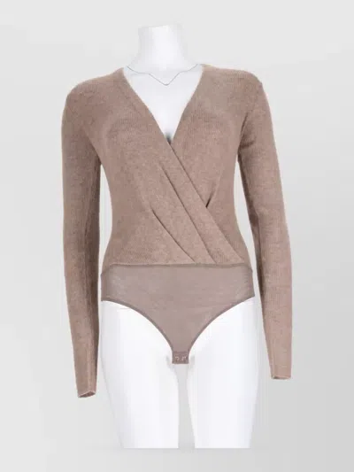 Max Mara Cashmere Bodysuit In Brown