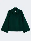 Max Mara Cashmere Broadcloth Coat In Green