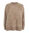 Max Mara Cashmere Crew-neck Sweater In Brown