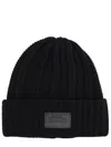 Max Mara Cashmere Cap With Logo In Black