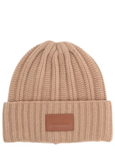 MAX MARA MAX MARA CASHMERE CAP WITH LOGO