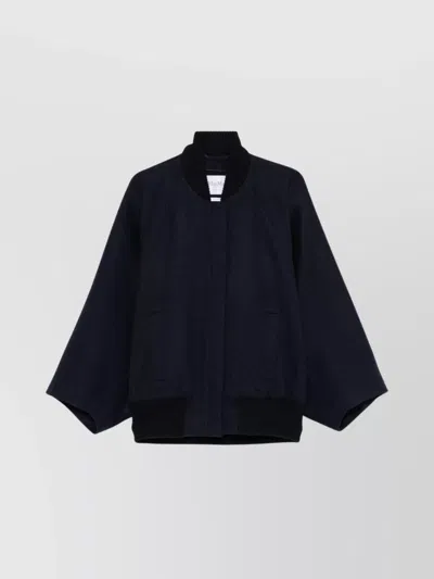 MAX MARA CASHMERE CAPE BASEBALL COLLAR