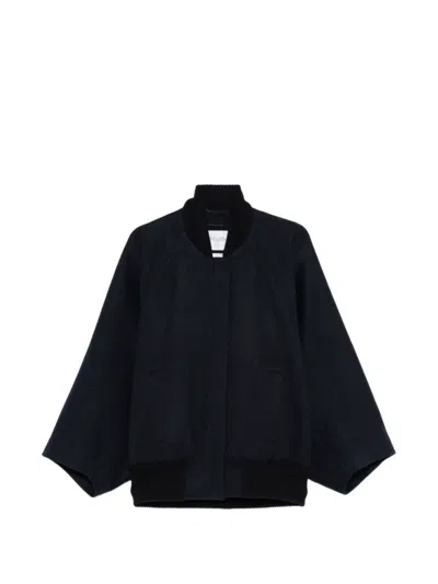 Max Mara Cashmere Cape In Blue