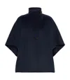 Max Mara Oversize Cashmere Cape In Blue