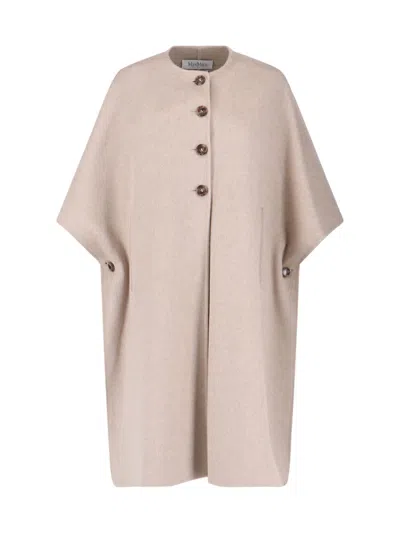 Max Mara Cashmere Cape In Brown
