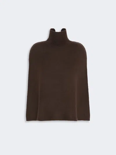 Max Mara Cashmere Cape In Brown