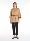 Max Mara Cashmere Belted Cape In Camel