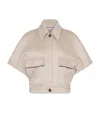 Max Mara Dream Button-up Cape Jacket In Gray