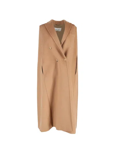 Pre-owned Max Mara Cashmere Cape In Neutral