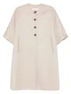 Max Mara Button-fastening Cashmere Cape Coat In Sand