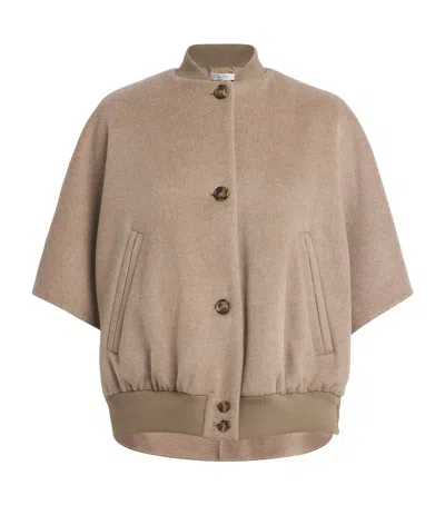 Max Mara Cashmere Cape In Sand