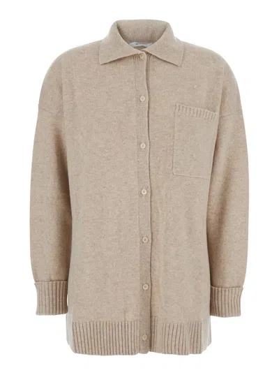 Max Mara Cashmere Cardigan In Brown