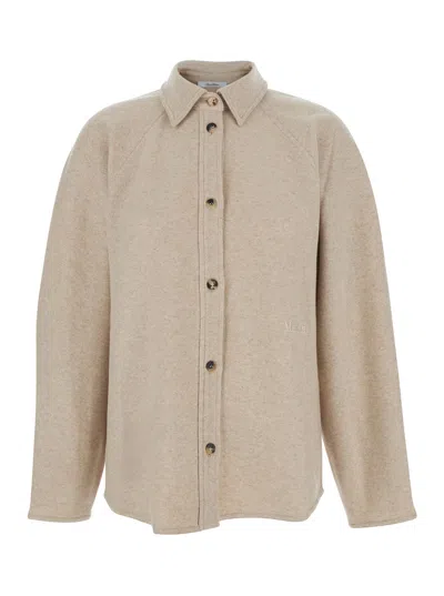 Max Mara Cashmere Cardigan In Neutral