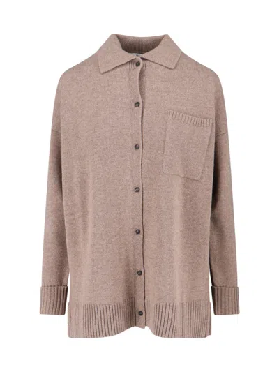 Max Mara Cashmere Cardigan In Brown