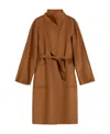 Max Mara Vertical Collar Double-sided Cashmere Coat In Brown