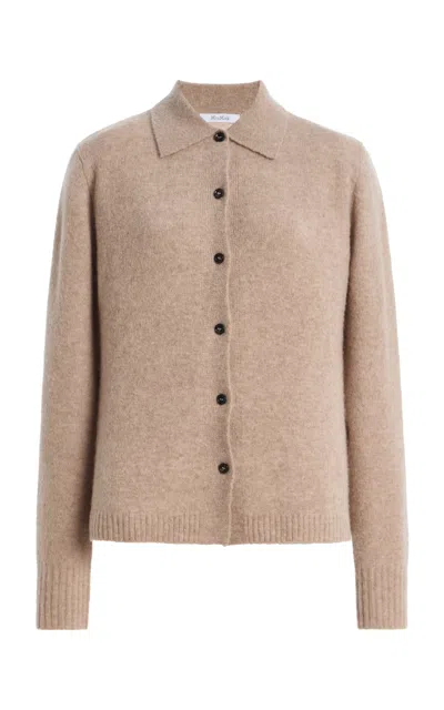 Max Mara Cashmere Cardigan In Tan