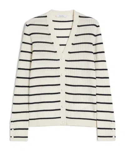 Max Mara Cashmere Cardigan In White