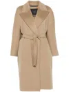 Max Mara Unstructured Double Cashmere Coat In Neutral