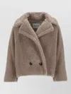 Max Mara Mxmcambusa Alpaca And Cashmere Fur Jacket In Brown
