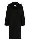 Max Mara Rialto Hooded Camel Coat In Black
