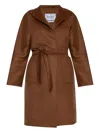 Max Mara Lilia Belted Cashmere Coat In Brown