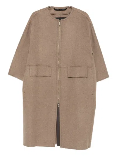 Max Mara Cashmere Coat In Brown