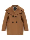 Max Mara Mario Double Breasted Cashmere Coat In Brown