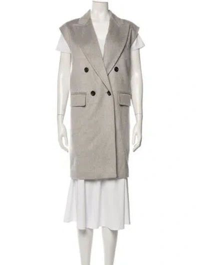 Pre-owned Max Mara Cashmere Coat In Gray
