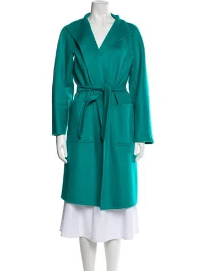 Pre-owned Max Mara Cashmere Coat In Green