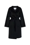 Max Mara Lilia Belted Long-sleeved Coat In Black