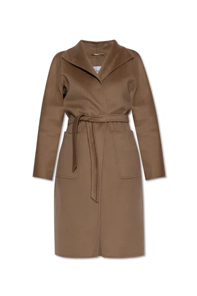 Max Mara Cashmere Coat Lilia In Brown