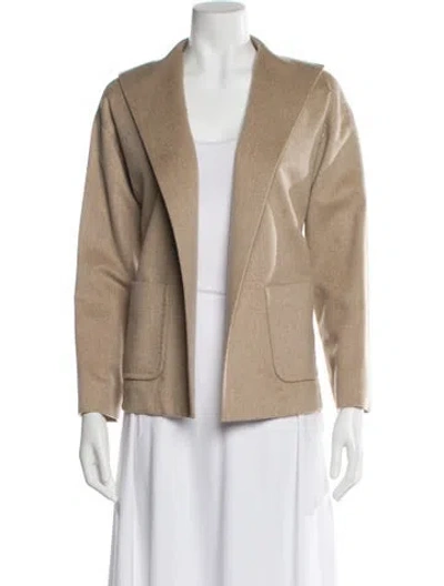 Pre-owned Max Mara Cashmere Coat In Neutral