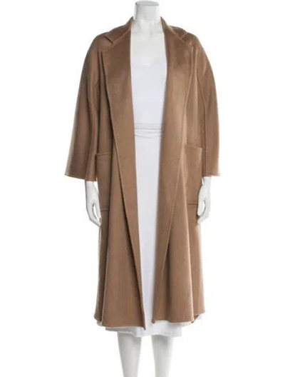 Pre-owned Max Mara Cashmere Coat In Neutral