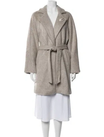 Pre-owned Max Mara Cashmere Coat In Neutrals