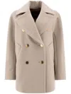 Max Mara Double-breasted Long-sleeved Coat In Neutrals
