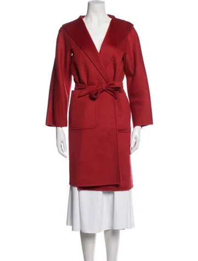 Pre-owned Max Mara Cashmere Coat In Red